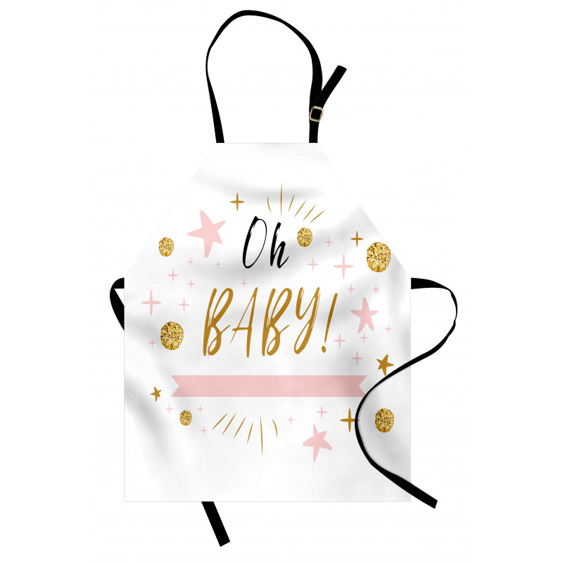 Calligraphy Stars Dots Apron