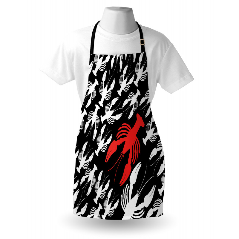 Silhouette Ocean Fauna Apron