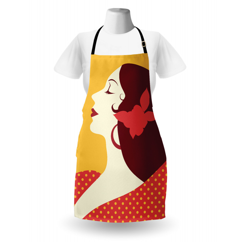 Retro Flamenco Woman Apron