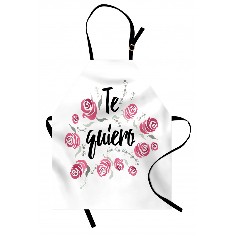 Te Quiero Rose Flower Apron