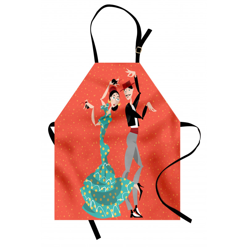 Flamenco Dancers Couple Apron