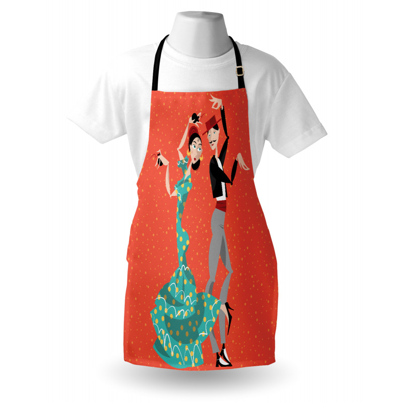 Flamenco Dancers Couple Apron