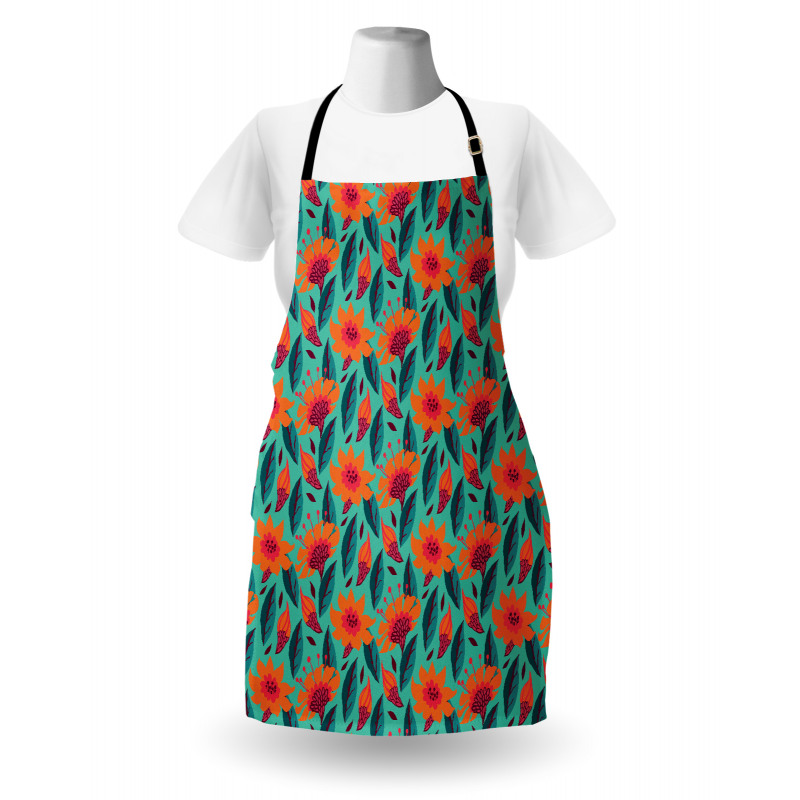 Vibrant Floral Art Apron