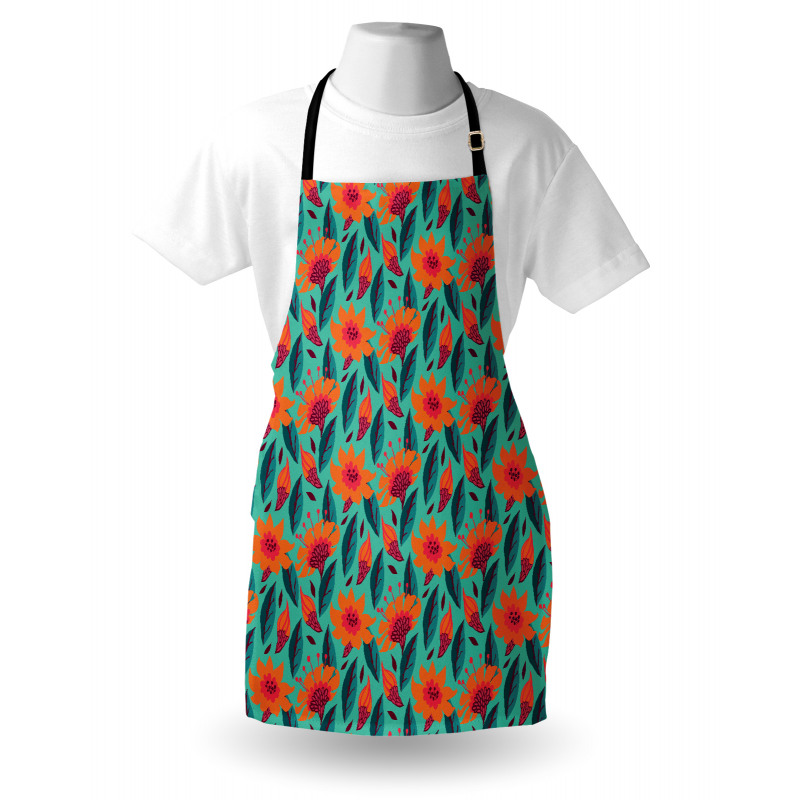 Vibrant Floral Art Apron