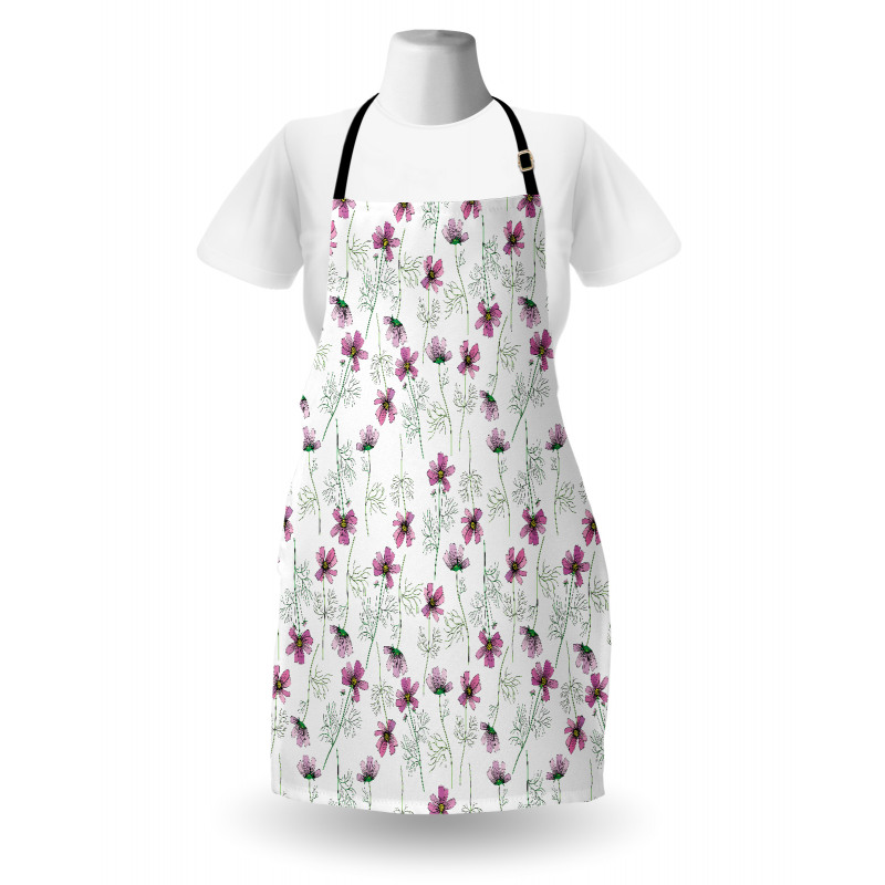 Cosmos Flowers in Pink Apron