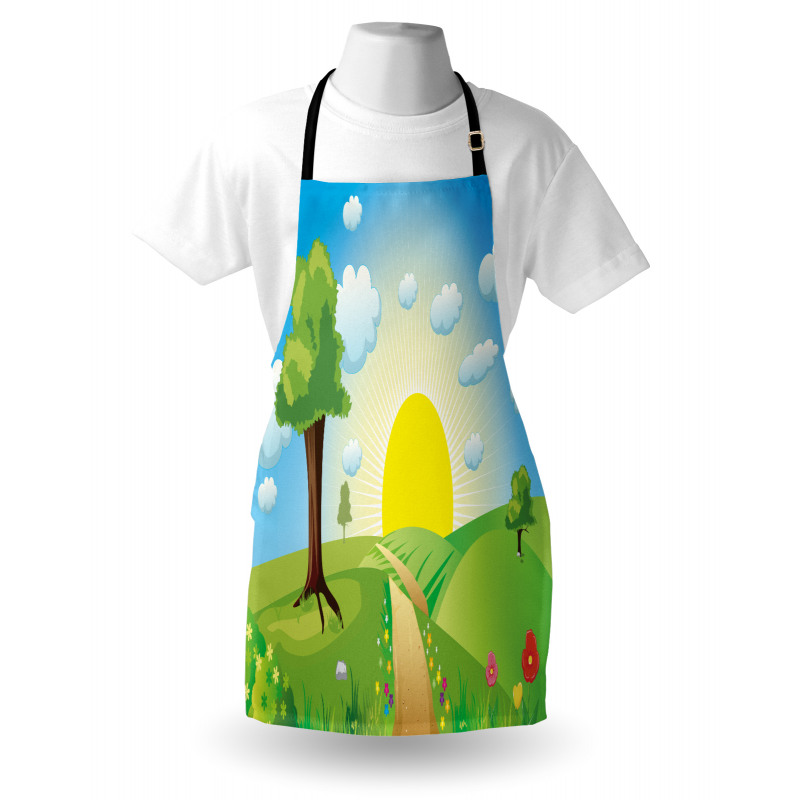 Hills Sunrise Landscape Apron