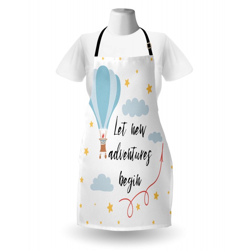 Air Balloon Sky Words Apron