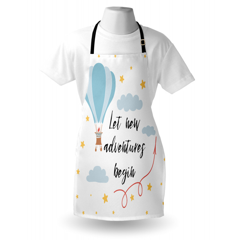 Air Balloon Sky Words Apron