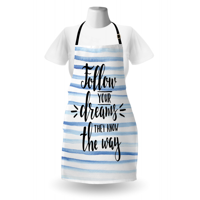 Calligraphy on Stripe Apron