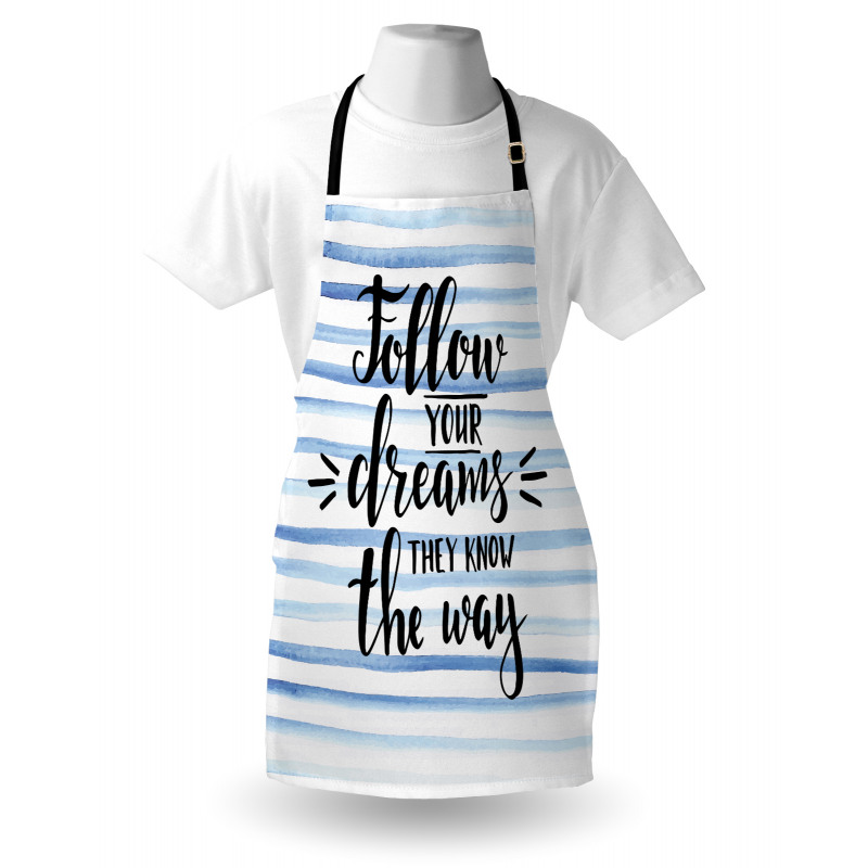 Calligraphy on Stripe Apron