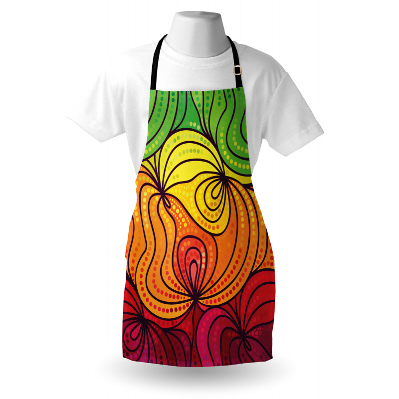 Colorful Tangled Lines Apron