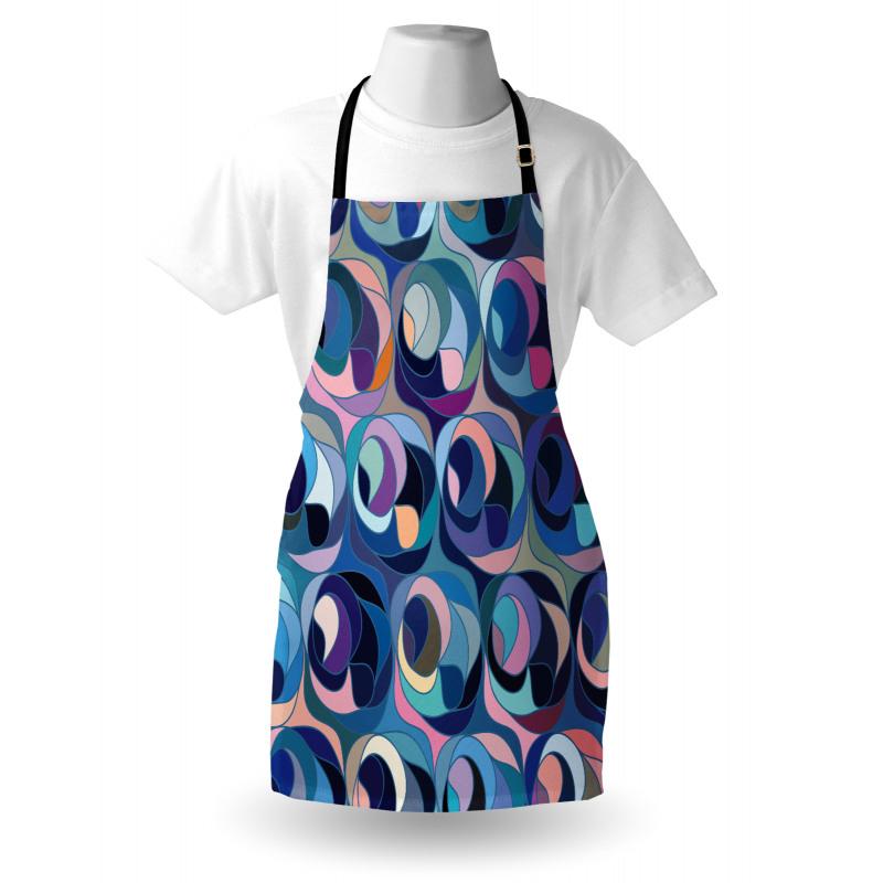 Motley Retro Curvy Shapes Apron