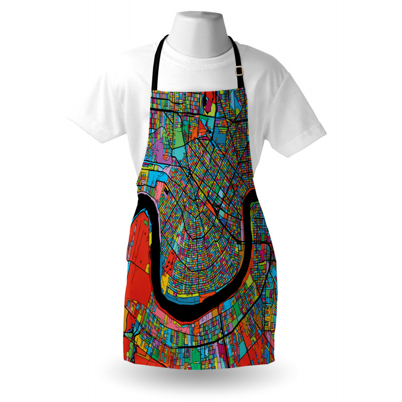 Colorful City Map Apron