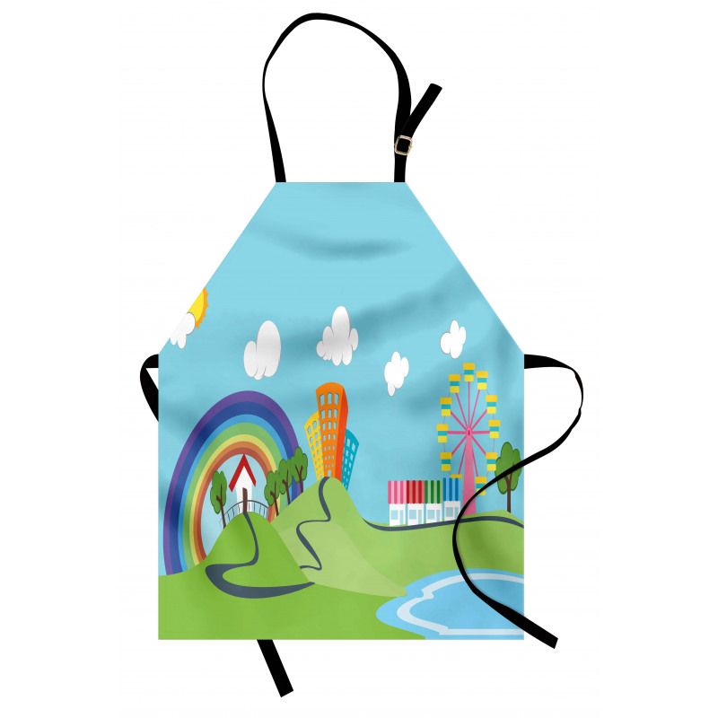 Cartoon Village Apron