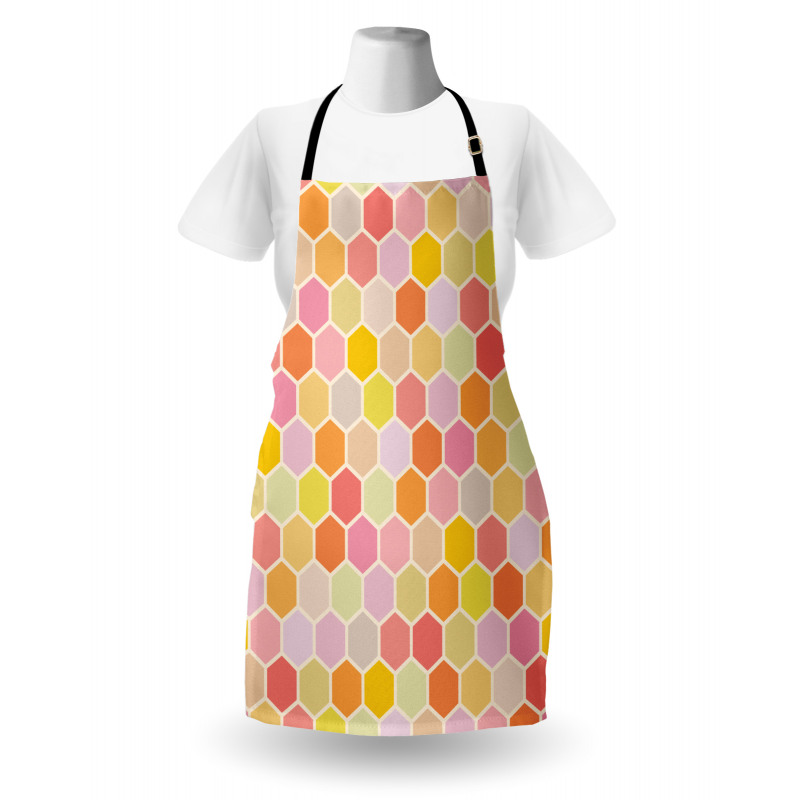 Hexagon Retro Pattern Apron