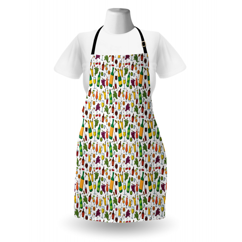 Doodle Party Beverages Apron