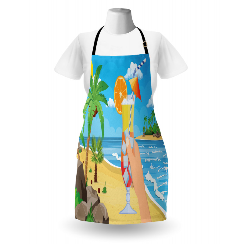 Tropical Cocktail Glass Apron