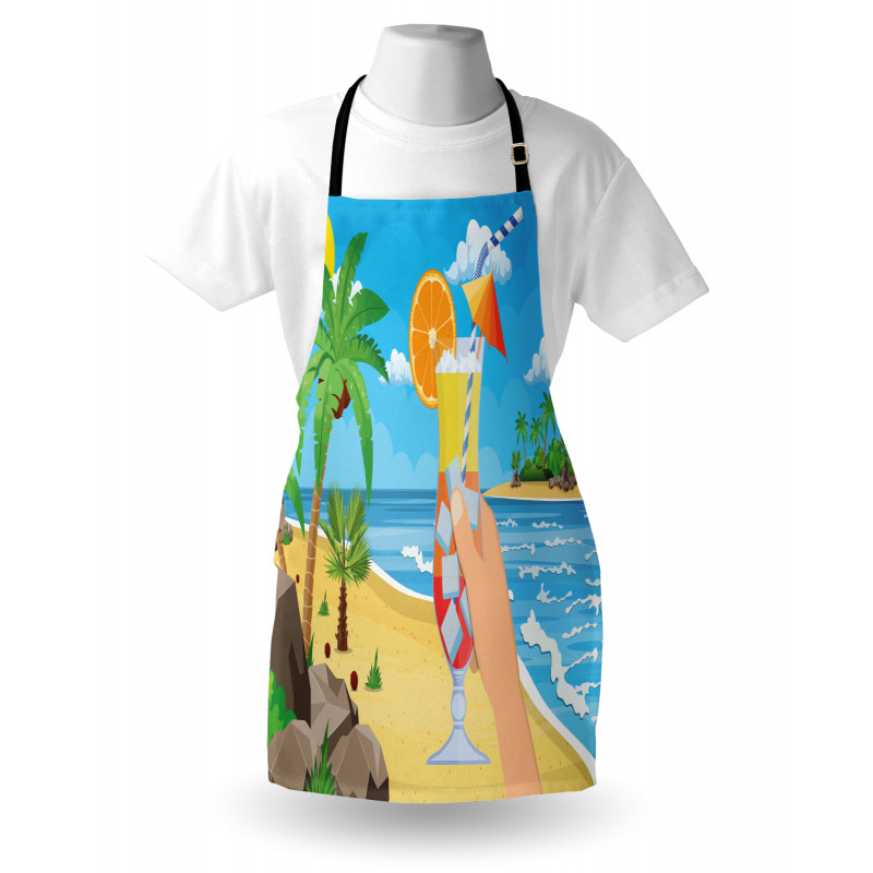 Tropical Cocktail Glass Apron