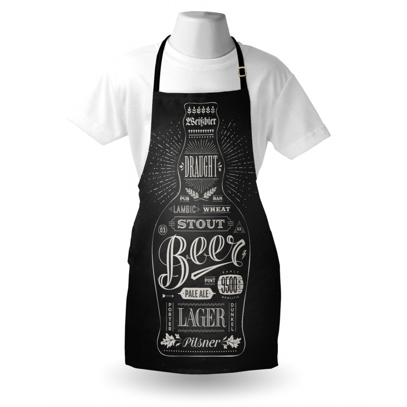 Beer Bottle Lettering Apron