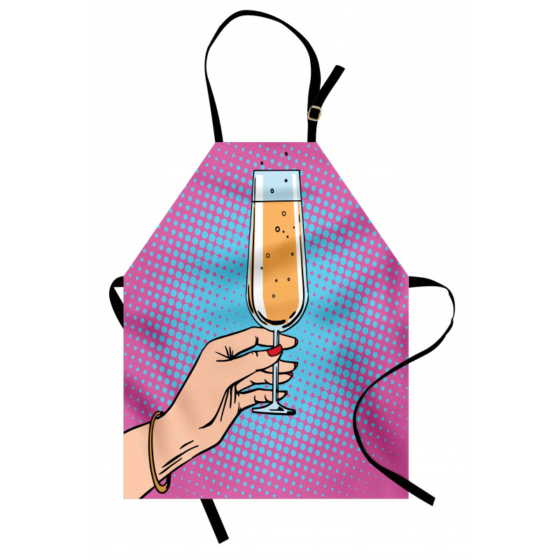 Pop Art Comic Champagne Apron