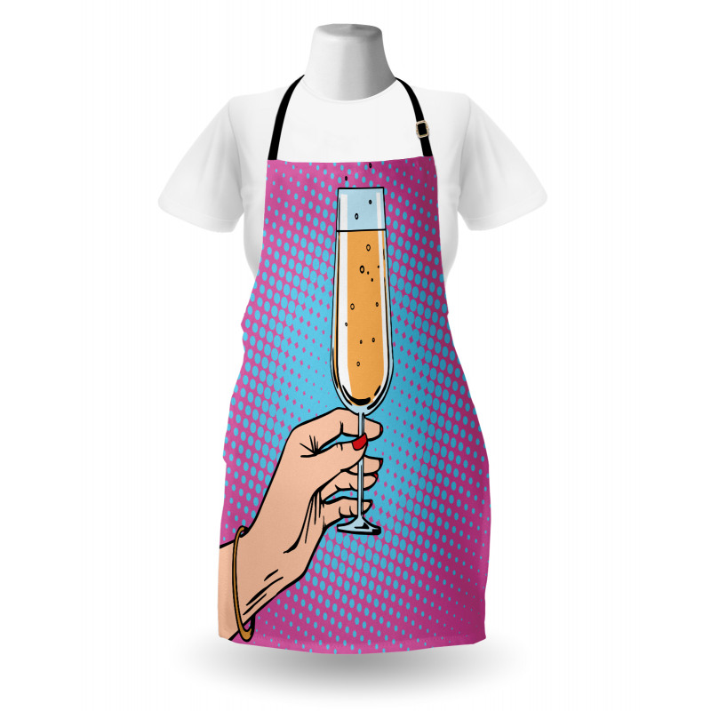 Pop Art Comic Champagne Apron