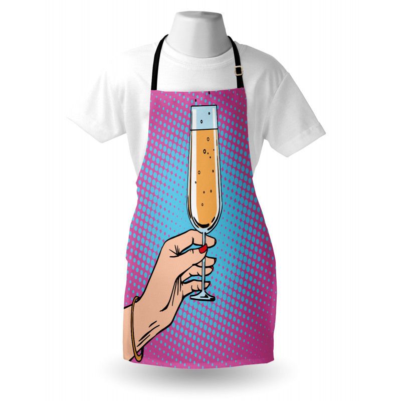 Pop Art Comic Champagne Apron