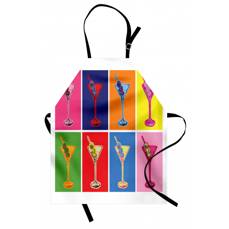 Colorful Martini Glass Apron