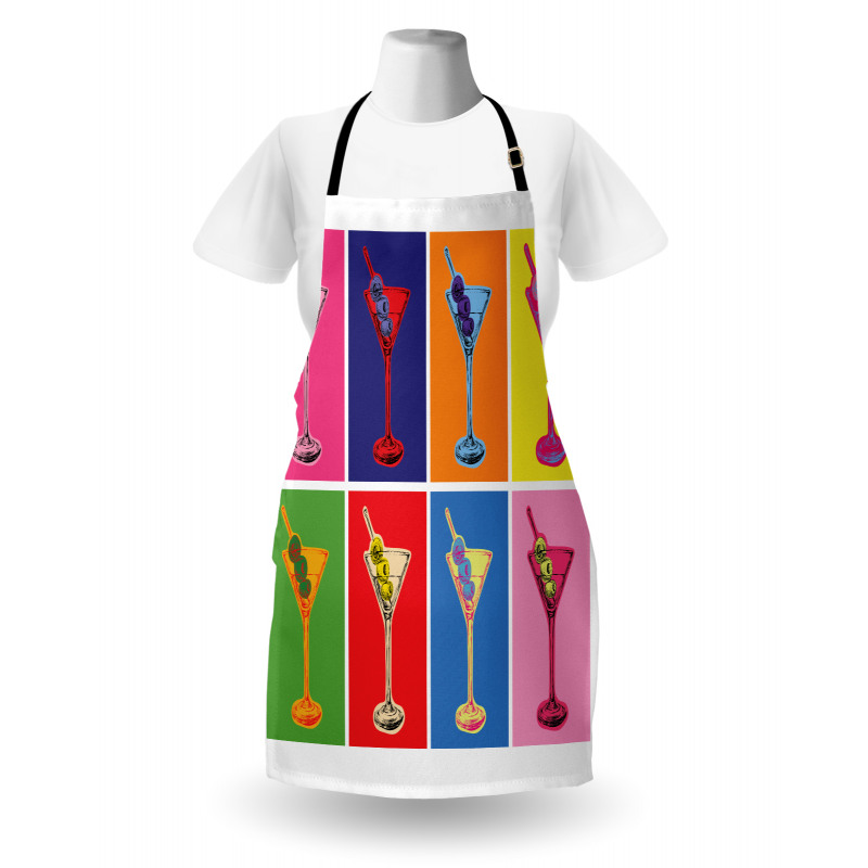 Colorful Martini Glass Apron