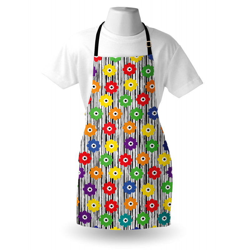 Repeating Vivid Petals Apron