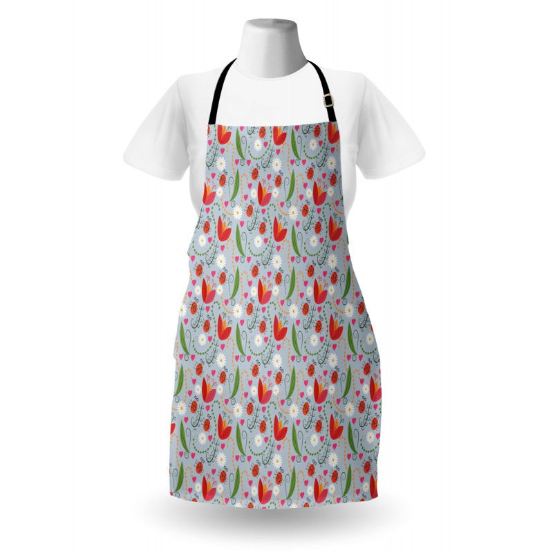 Romantic Tulip Daisy Apron