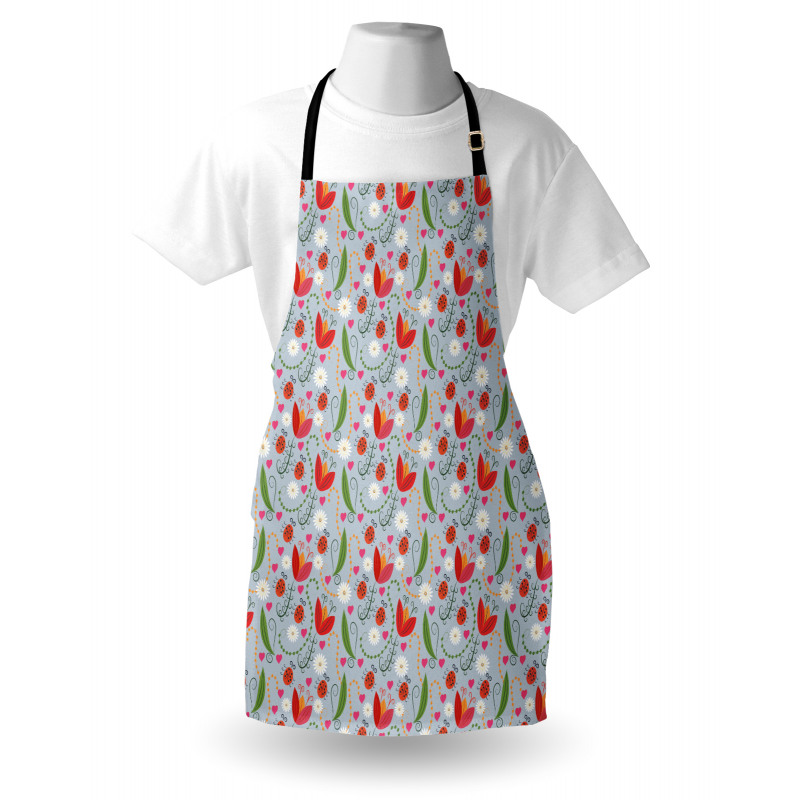 Romantic Tulip Daisy Apron