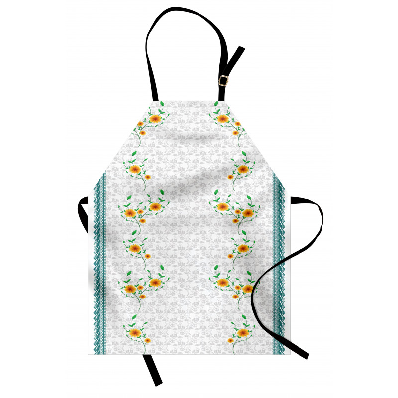 Spring Flowers on Curls Apron