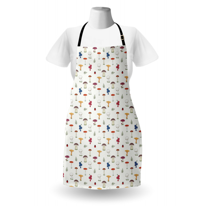 Button Wild Mushrooms Apron