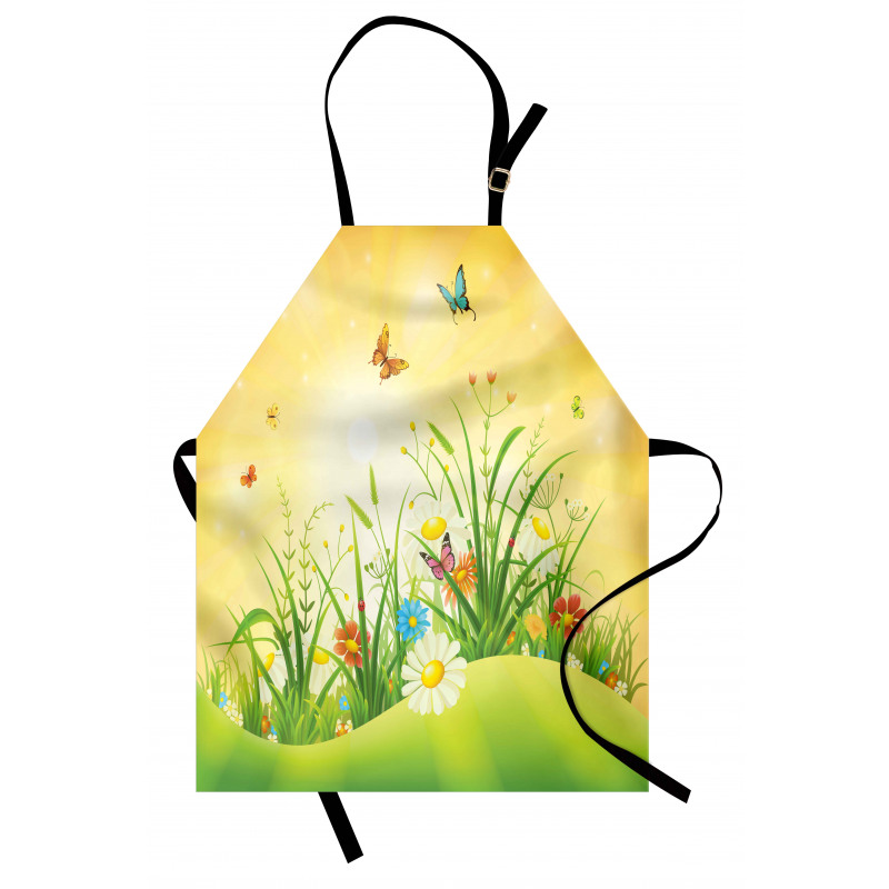 Colorful Meadow Scenery Apron