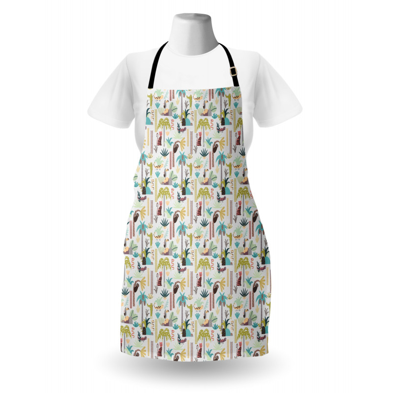 Cartoon Hawaii Trees Apron