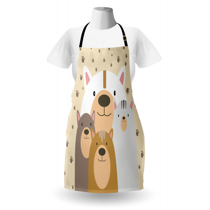 Cartoon Family Portrait Apron