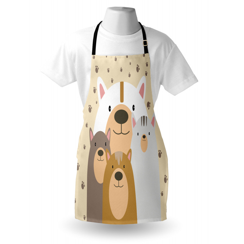 Cartoon Family Portrait Apron