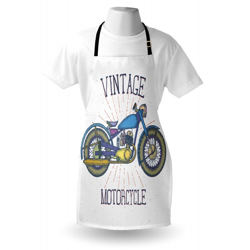 Colorful Retro Bike Apron