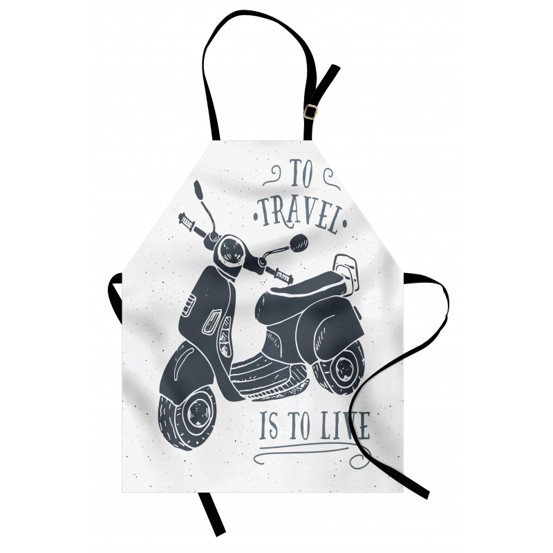 Sketch Scooter Motif Apron