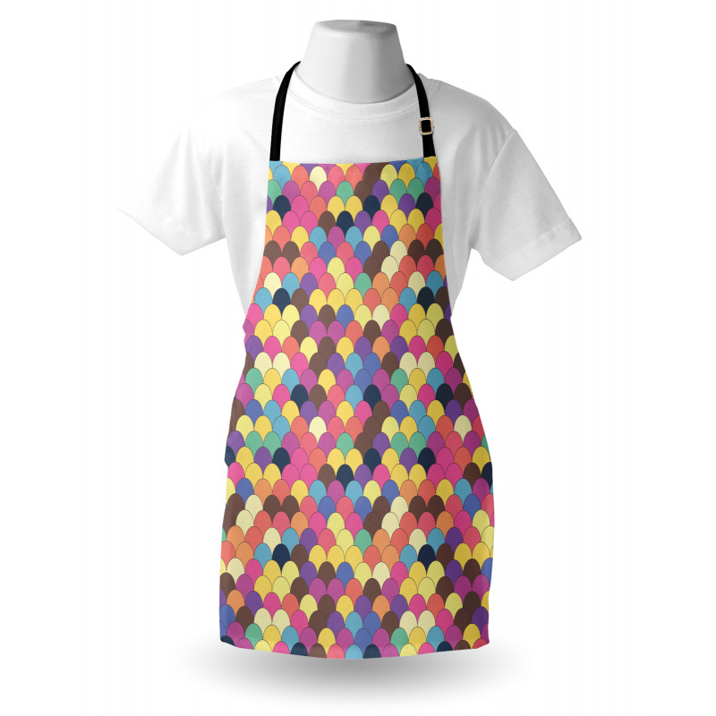 Pastel Retro Funky Grid Apron