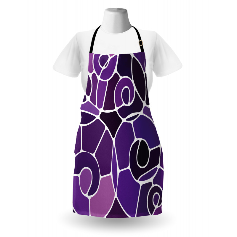 Purple Shaded Spirals Apron