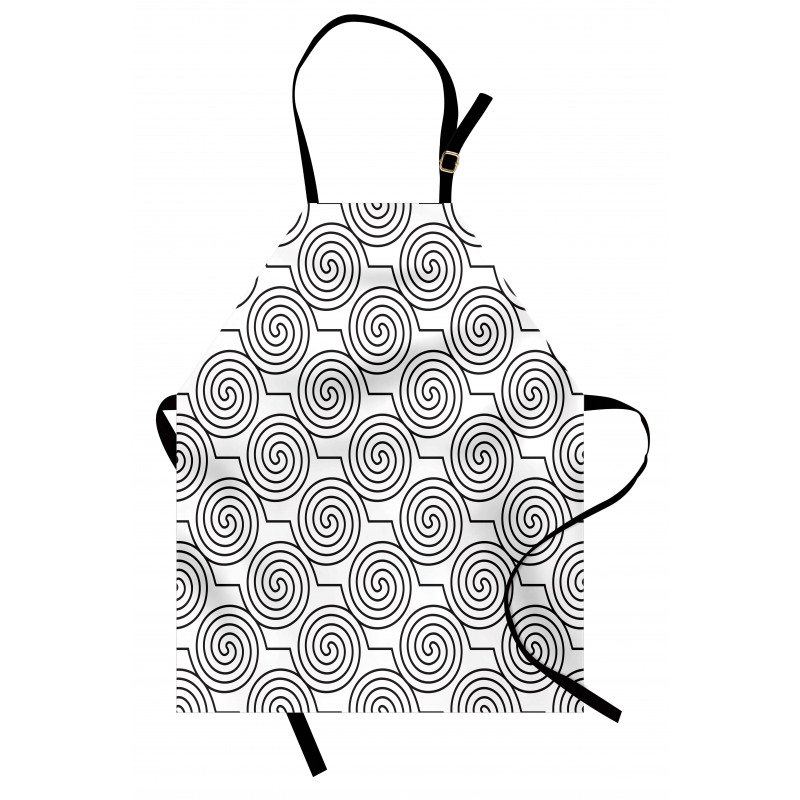 Diagonal Zigzag Swirl Apron