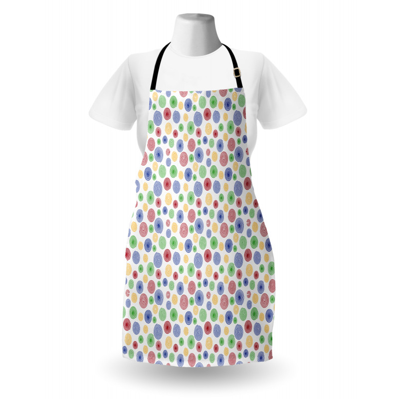Colorful Simple Spirals Apron