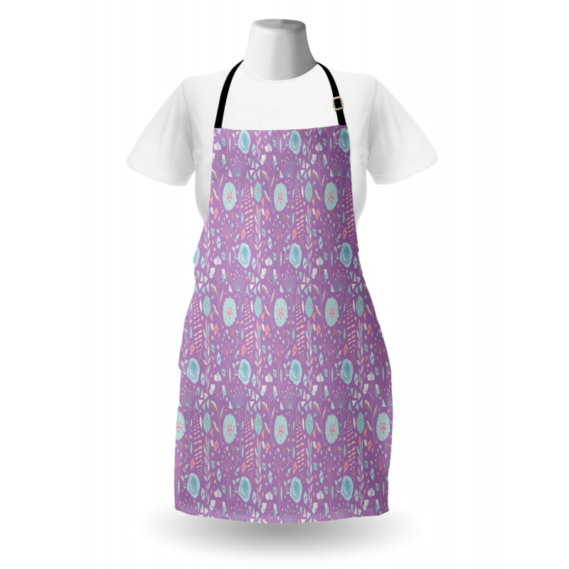 Doodle Flowers Foliage Apron