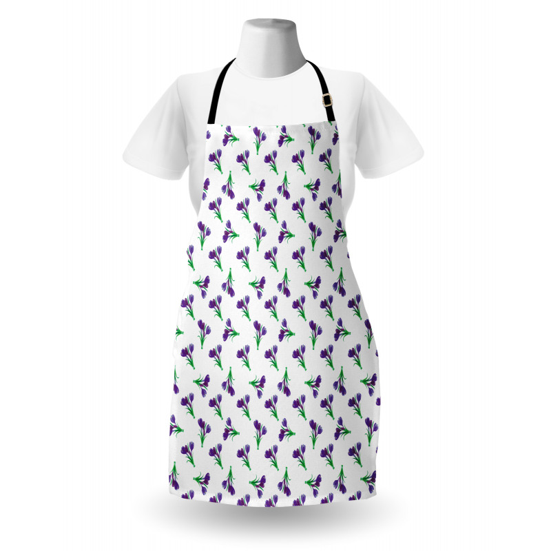 Purple Meadow Flower Posies Apron