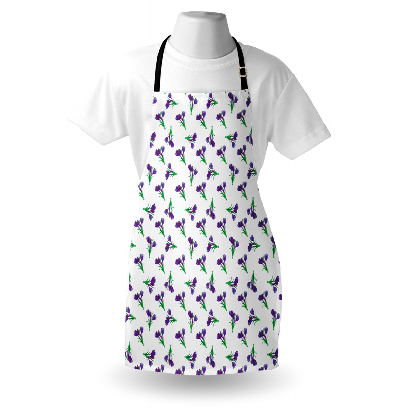 Purple Meadow Flower Posies Apron