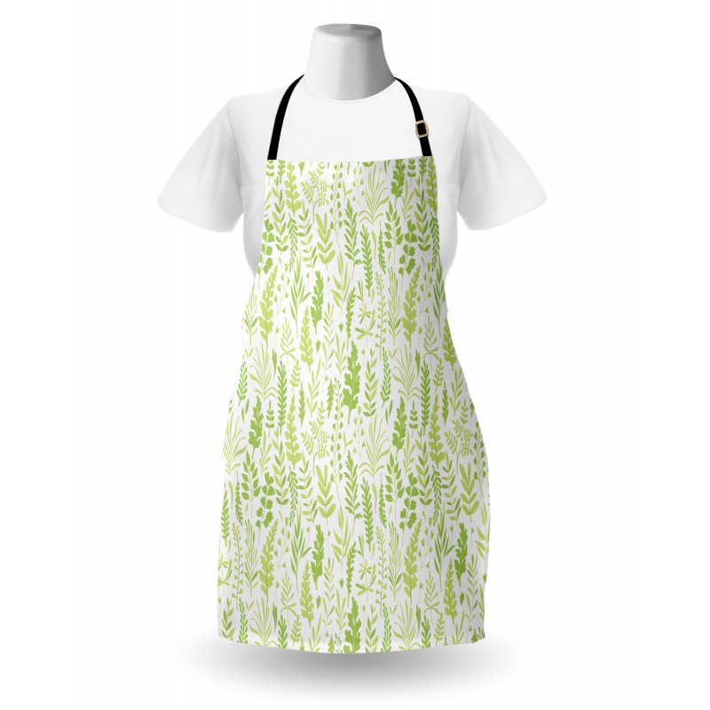 Foliage Pattern Green Shades Apron