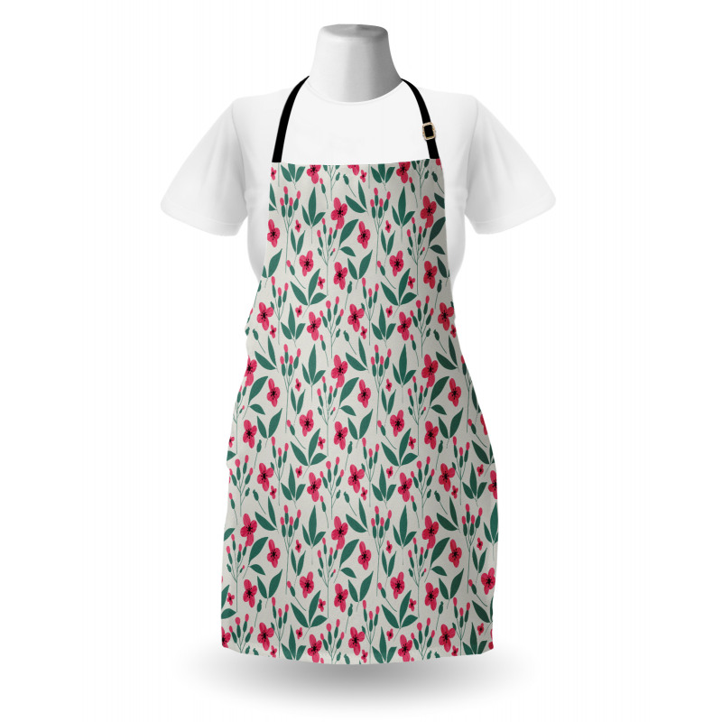 Shabby Iris Field Leaves Apron