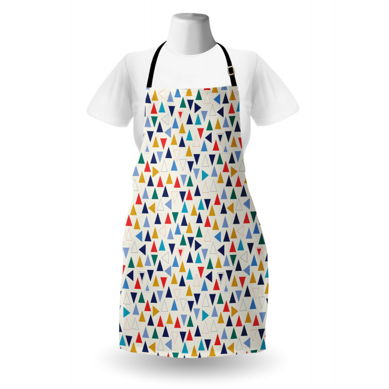 Colorful Simple Triangles Apron