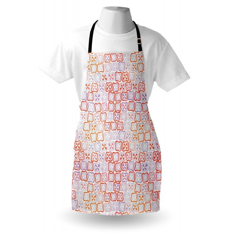 Four-Petal Abstract Flowers Apron